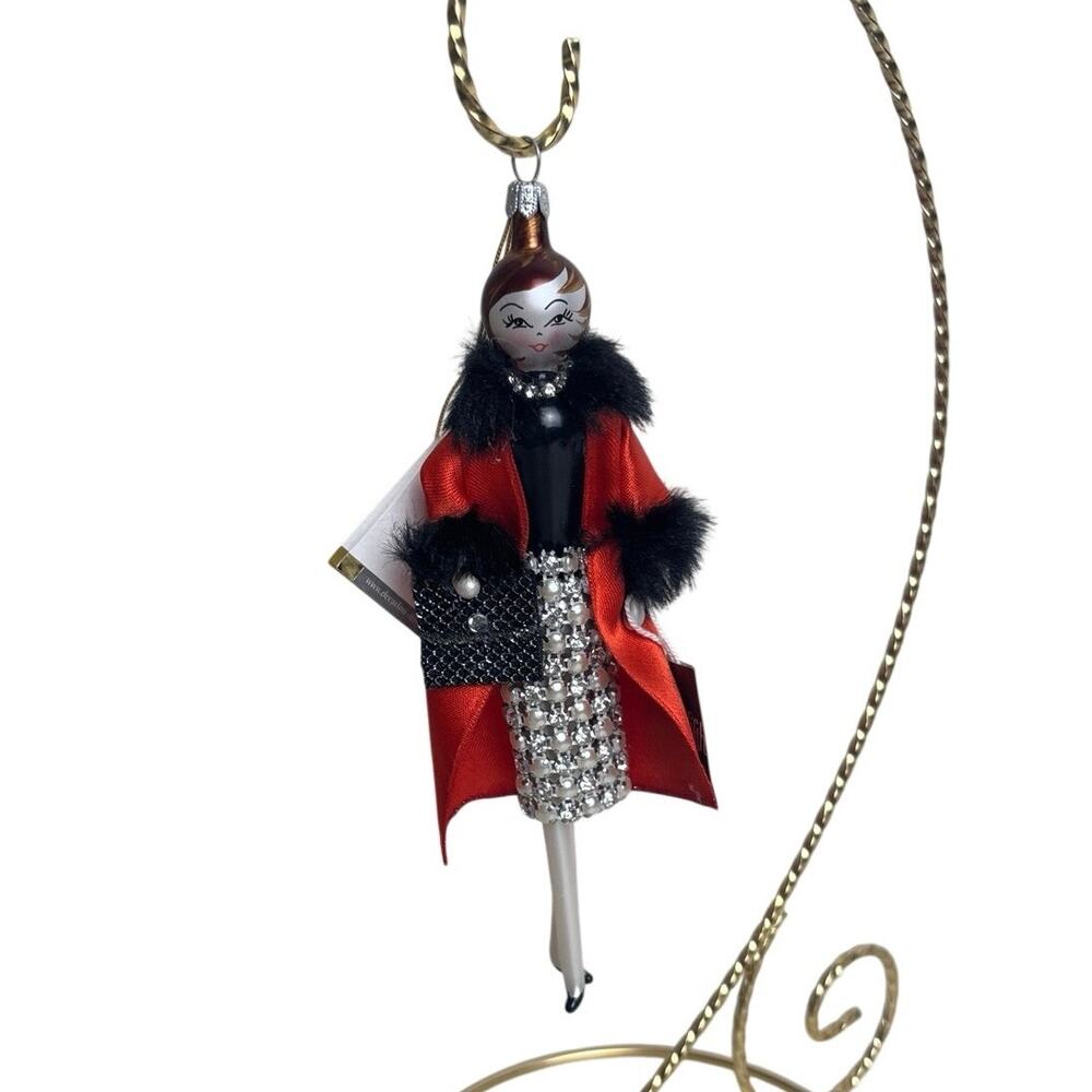 De Carlini x Saks Fifth Avenue Fashion Lady Christmas Ornament – Made in Italy